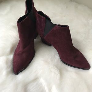 Wine suede Marc Fisher bootie